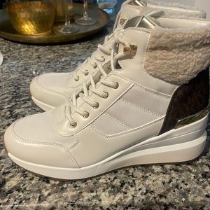 Michael Kors LIV Leather Ankle Sneaker Boots( brand new without box)